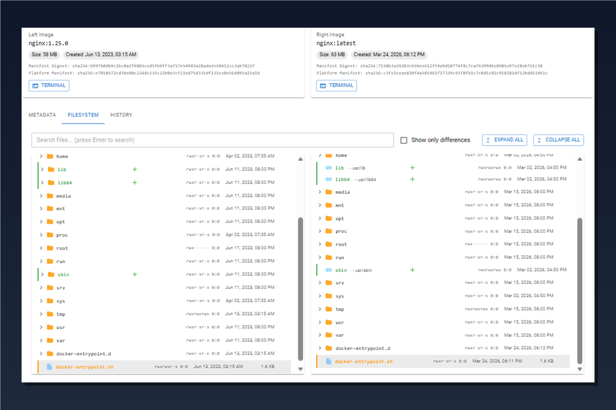 Container Image Compare